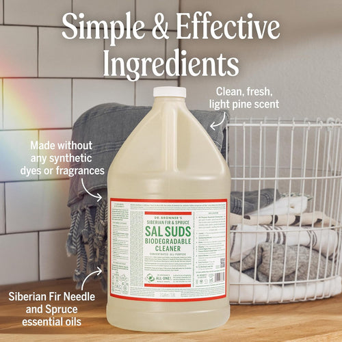 - Sal Suds  Cleaner (1 Gallon) - All-Purpose, Pine Cleaner for Floors, Laundry and Dishes, Concentrated, Cuts Grease and Dirt, Powerful Formula