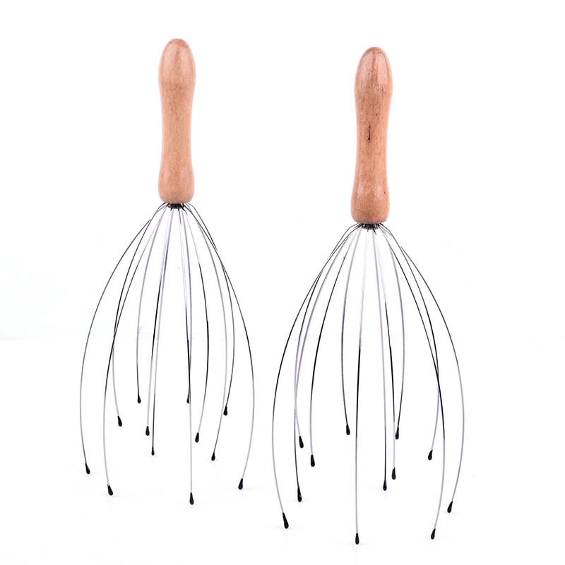 Valentine's Day Gift Wooden Handle  gifts Body Back Scalp Massager, Head Scratcher, Manual Head Massager for Stress Relief, Relaxing Scalp Scratcher, Tingler for Gentle Hair Stimulation