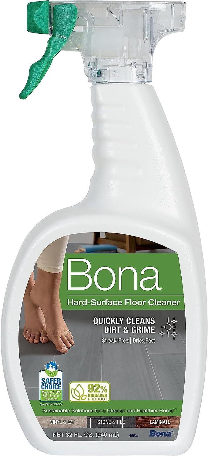 Multi-Surface Floor Premium Spray Mop &amp;  Multi-Surface Floor Cleaner Spray, for Stone Tile Laminate and Vinyl LVT/LVP, 32 Fl Oz &amp;  Multi-Surface Floor Cleaner Refill - 128 fl oz