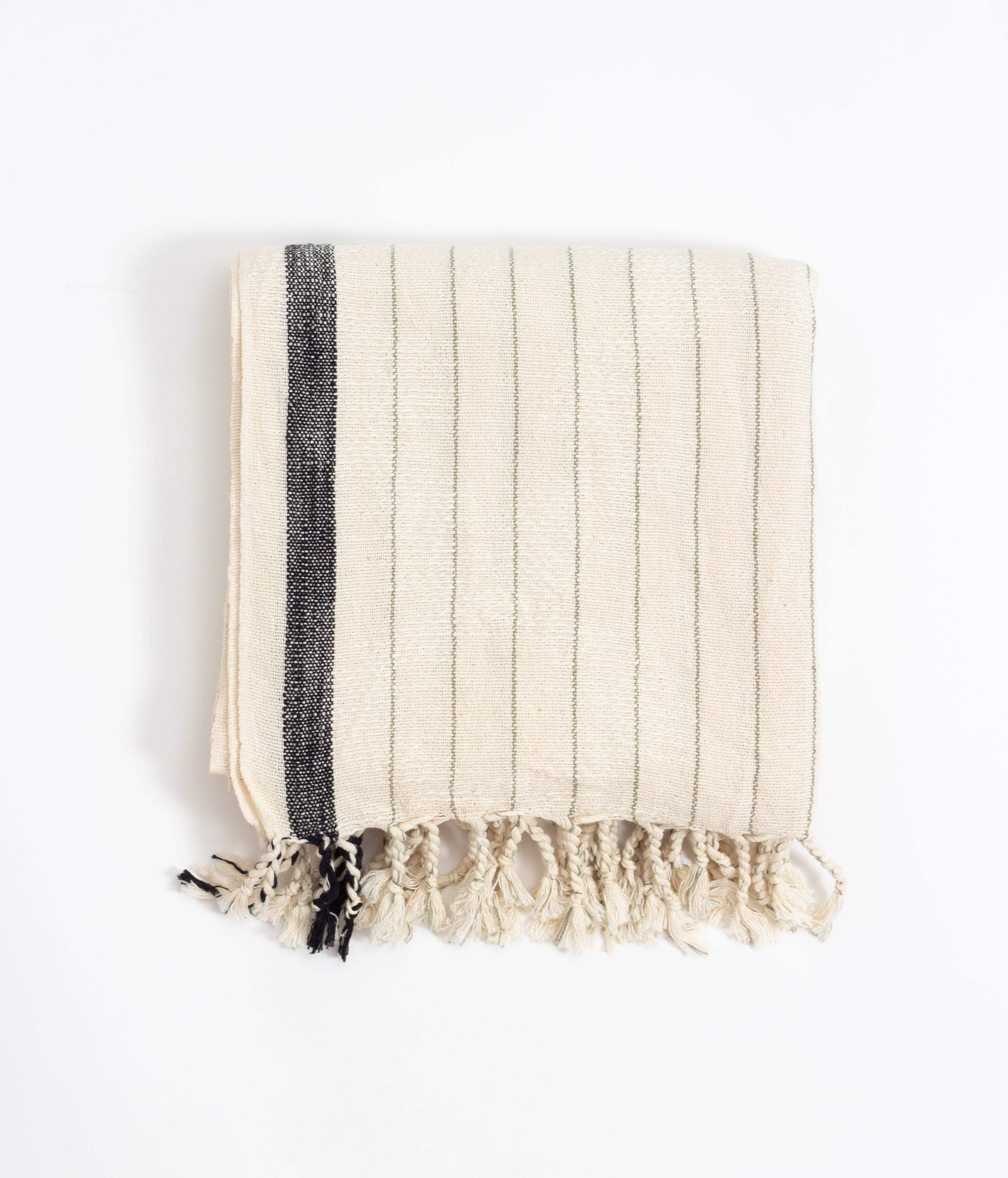 Natural Large Bath Sheet, Black Striped White Towel Sets, Eco Friendly Throw, Personal Care Items for Family, Gift for Newlyweds