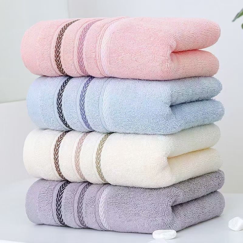 4 Pack Bath Towel Set, Wash Cloths for Showering, Light Weight, Soft, (13.3" x 28.7") Gray, Blue, Yellow, Pink